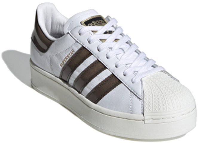 (WMNS) adidas BlackPinkadidas originals Superstar Bold 'White Brown' FV3356