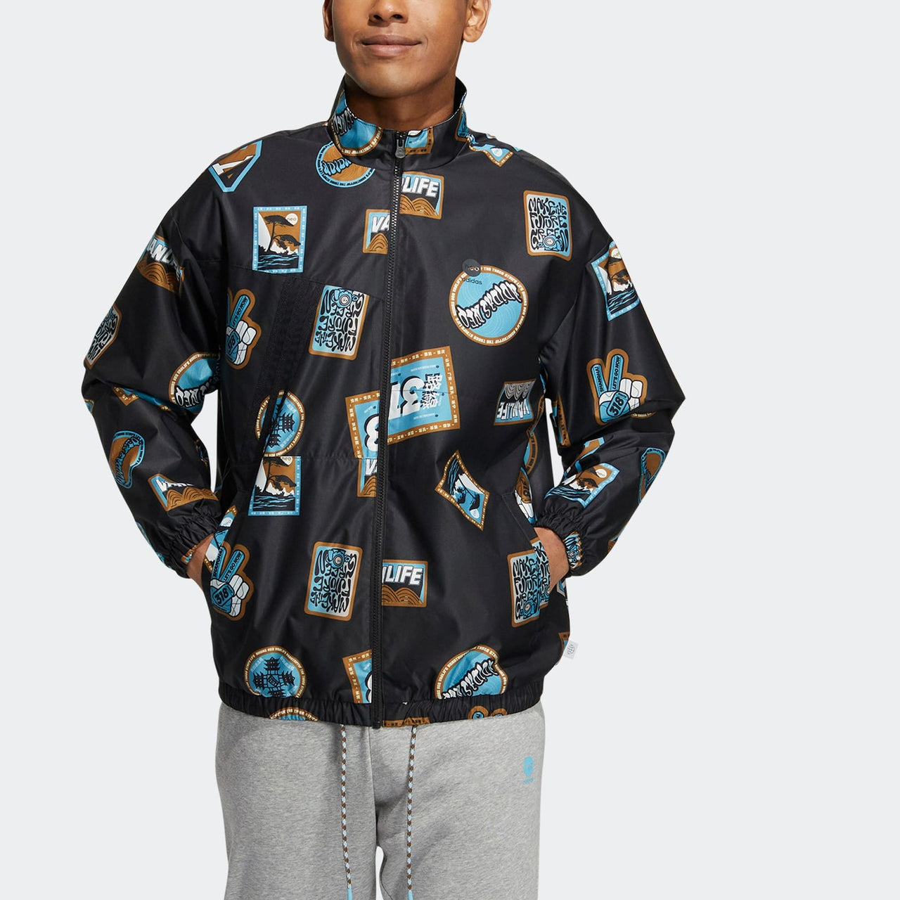 adidas Neo CESP Windbreaker Jackets 'Black Blue' IA6838