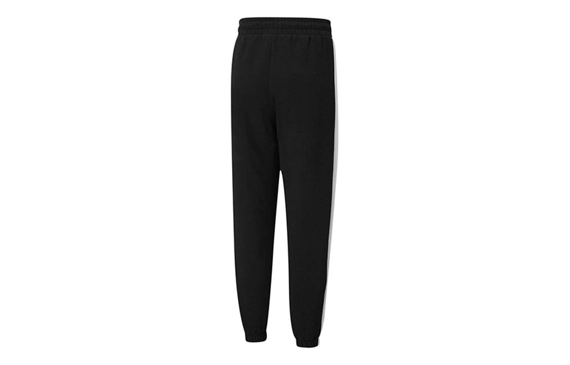 (WMNS) PUMA Classics Relaxed Joggers Logo Printing Sports Trousers Black 530282-01