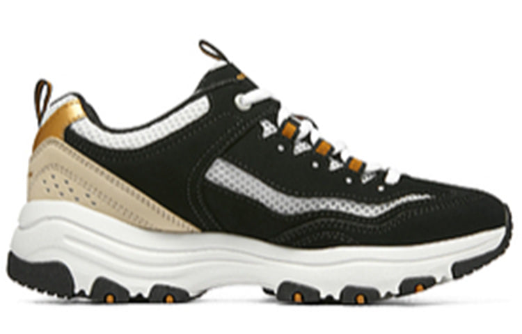 (WMNS) Skechers D'Lites 'Black' 8730066-BKGD