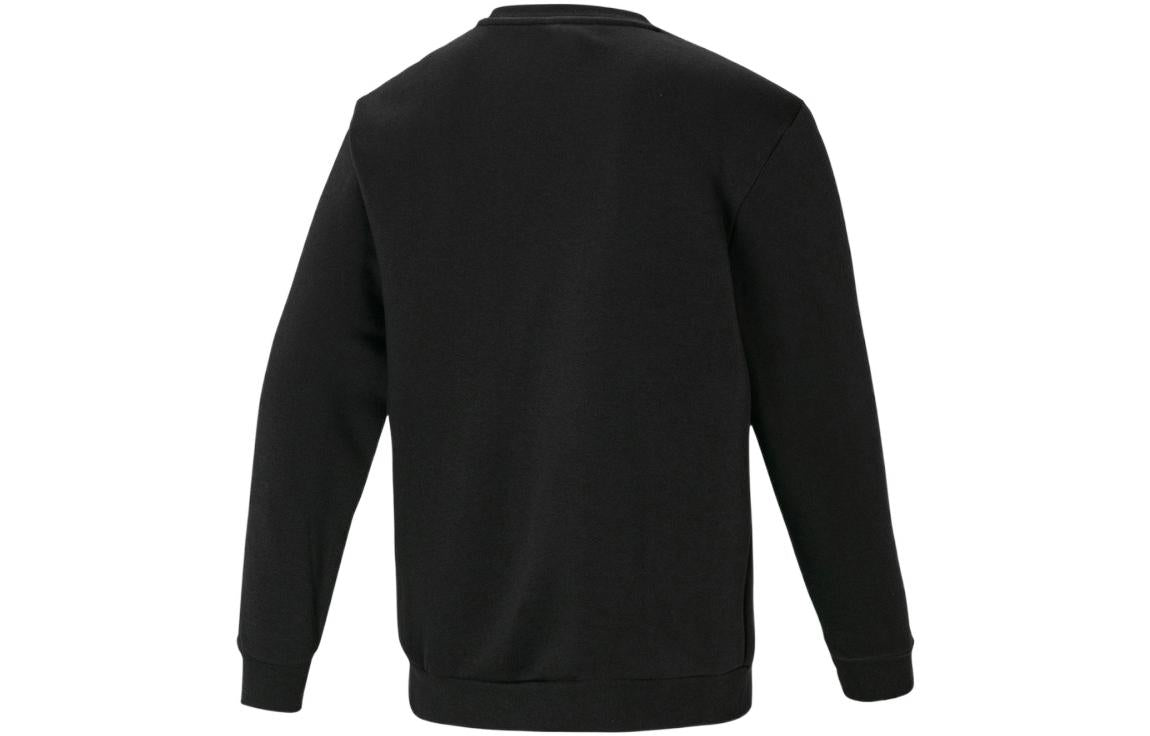 adidas neo Logo Printing Solid Color Round Neck Sports Pullover Couple Style Black IB8893