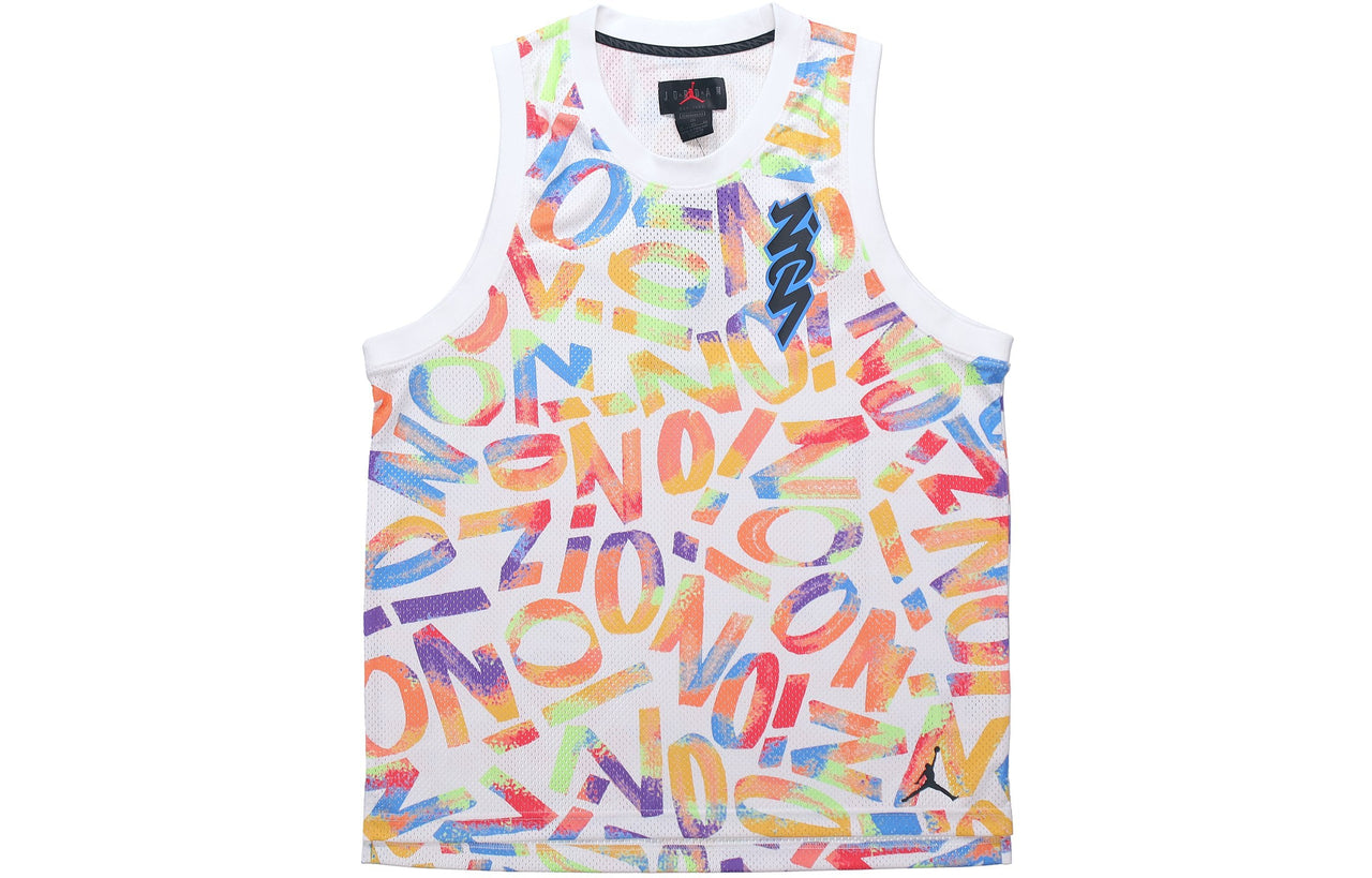 Nike AS Men's J ZION DF AOP Jersey White DH0595-100