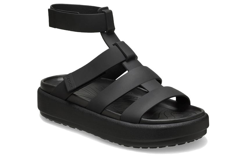 (WMNS) Crocs Brooklyn Luxe Gladiator Sandals 'Black' 209557-060