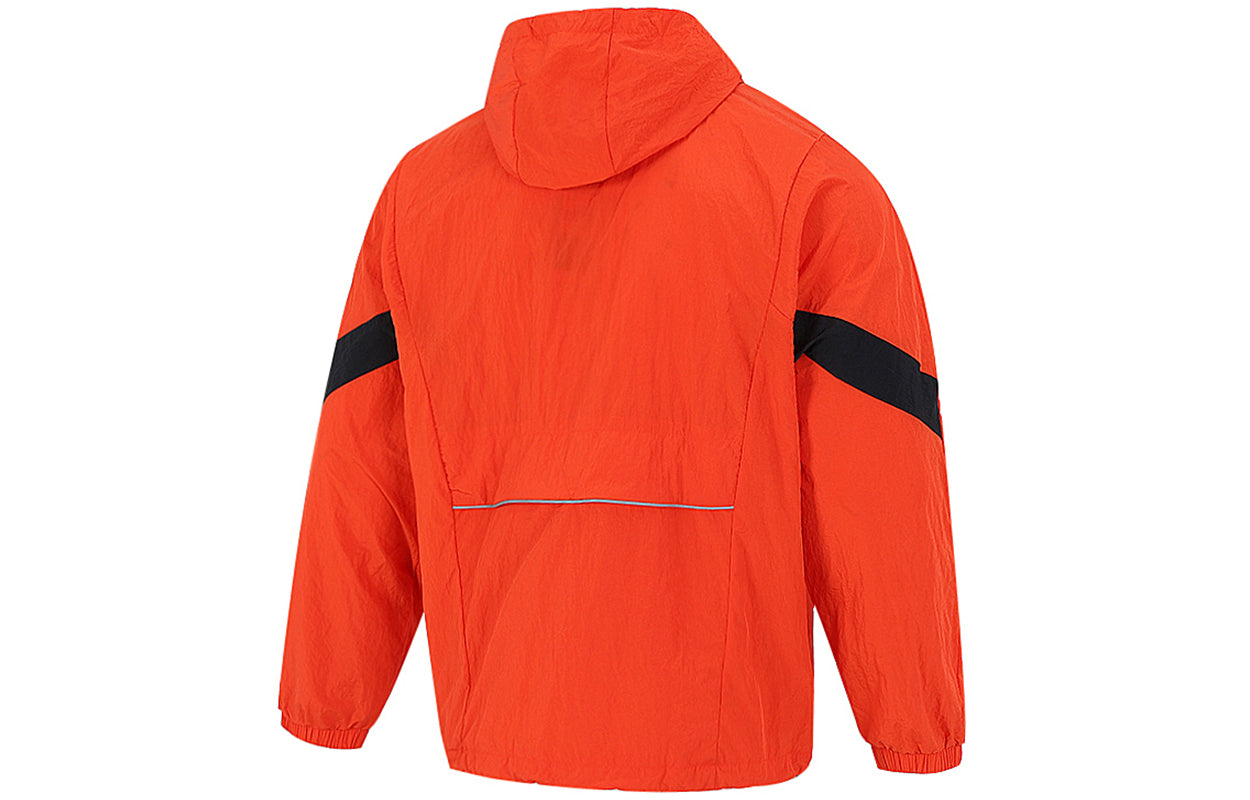 adidas Athleisure Casual Sports Running Training Woven Hooded Jacket Red H40214