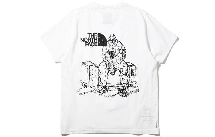 THE NORTH FACE Urban Exploration Black Series x kazuki Logo Embroidered White 46E5-FN4