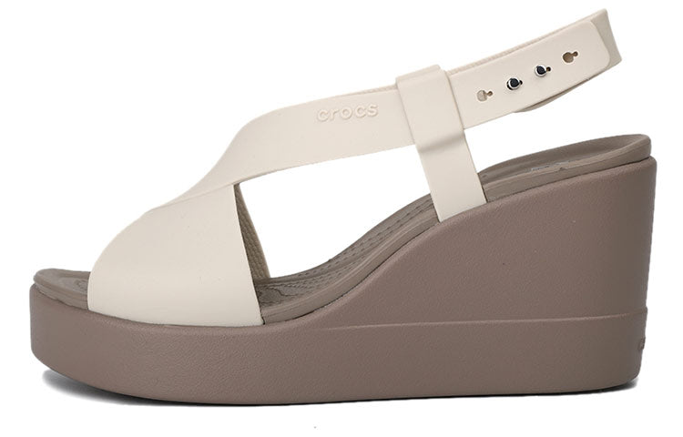 (WMNS) Crocs Brooklyn Lightweight Cement Gray Sandals 'Gray' 206222-16T