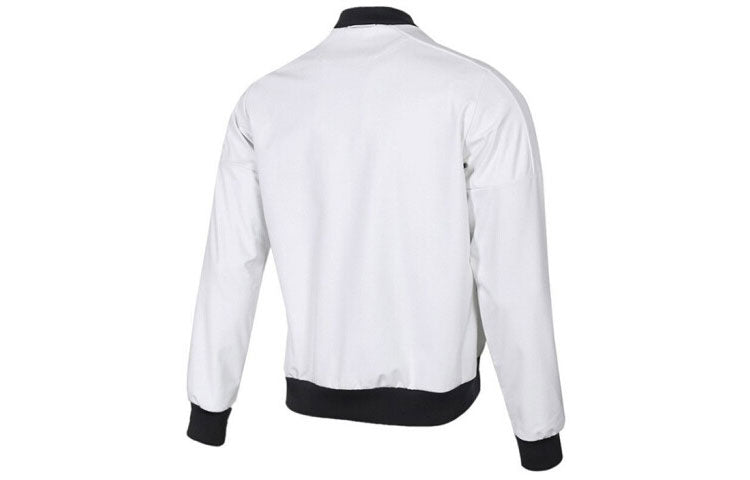 adidas Athleisure Casual Sports Stand Collar baseball uniform Jacket White DW5720