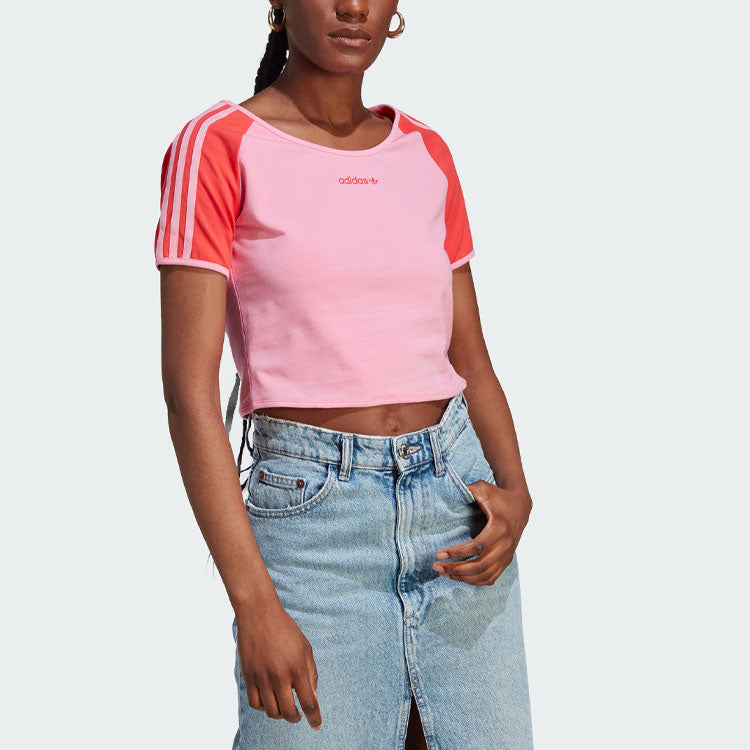(WMNS) adidas originals Island Club Short T-Shirt 'Pink' IT8153