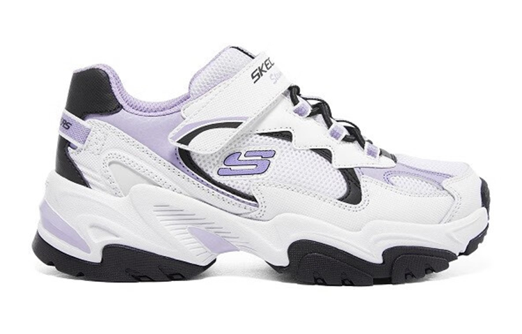 (GS) Skechers Sport Shoes 'White Black Purple' 302573L-WLV