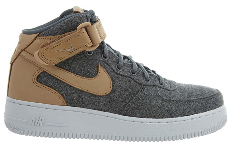 (WMNS) Nike Air Force 1 07 Mid Leather Premium 'Cool Grey' 857666-100