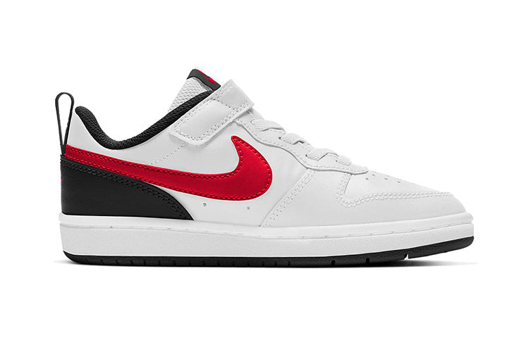 (PS) Nike Court Borough Low 2 'White Black Red' BQ5451-110