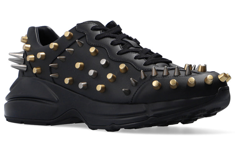 Gucci Rhyton Studded Low Top Sneakers 'Black Gold' 659186-2SH10-1000