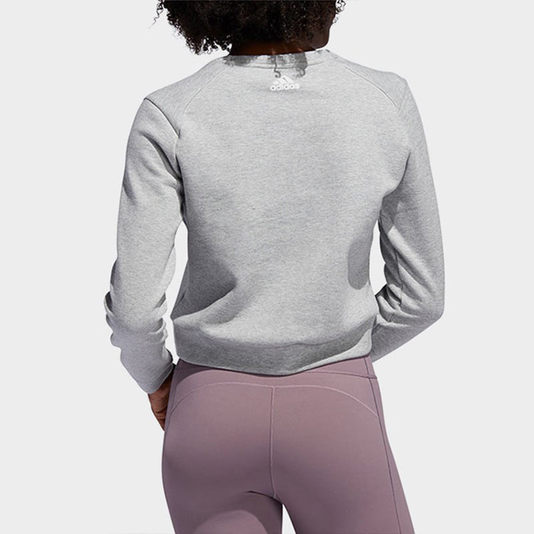 (WMNS) adidas Short Training Sports Gray Hoodie FJ7320