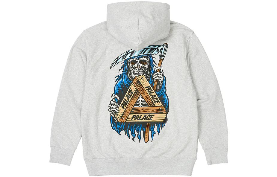 Palace Reaper Hoodie 'Grey Marl' P25HD004