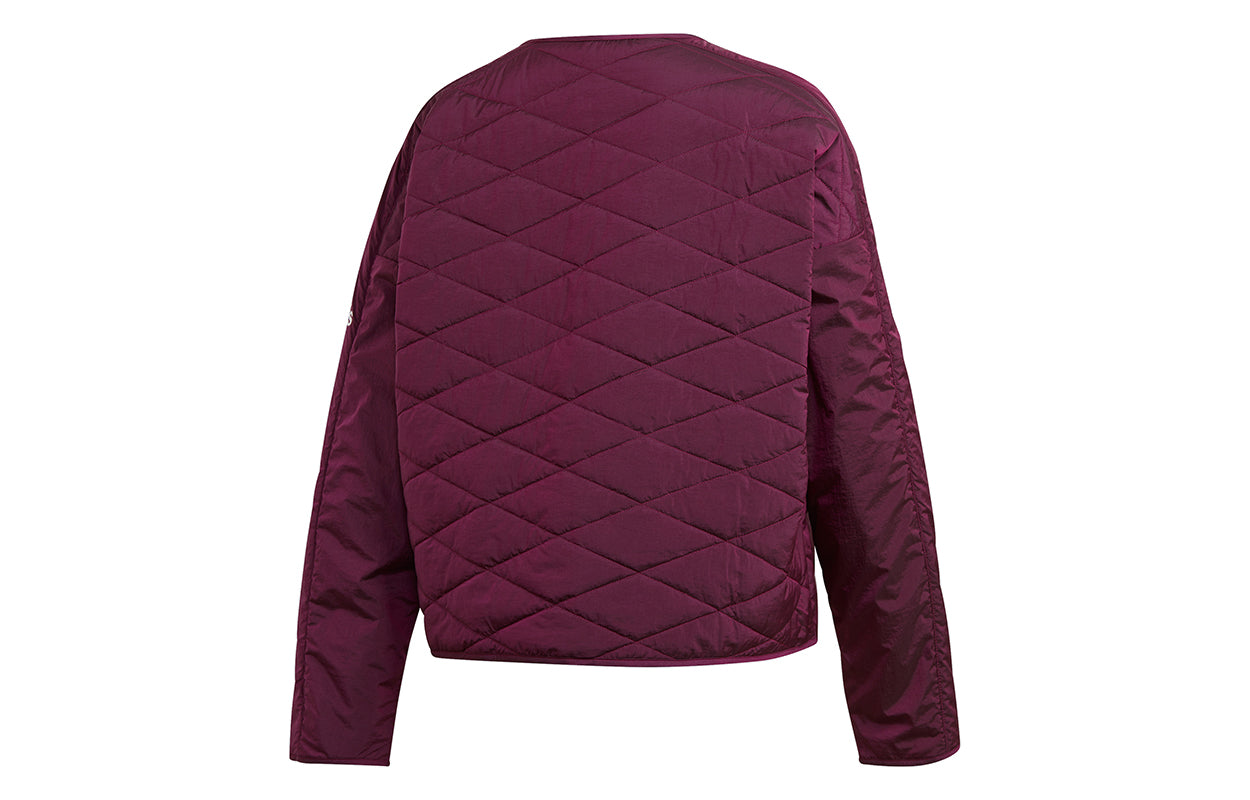 (WMNS) adidas W ZNE Padded JK Cardigan Casual Sports Jacket Wine Red FS2434