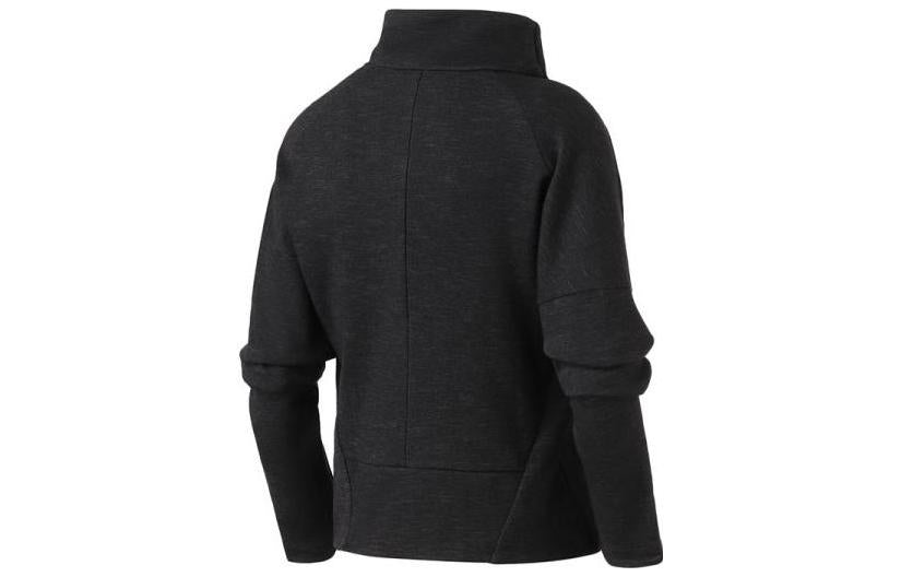 (WMNS) adidas W HTR Jkt Solid Color Irregular Zipper Sports Jacket Black Gray CZ2915