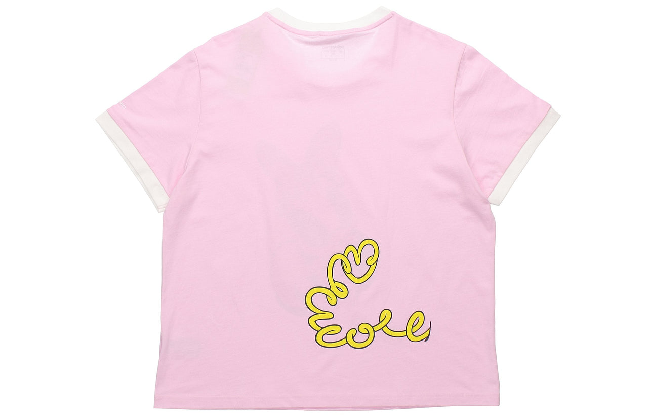 (WMNS) adidas neo Dsny Cp Tee Disney Donald Duck Sports Short Sleeve Pink Red GJ5624