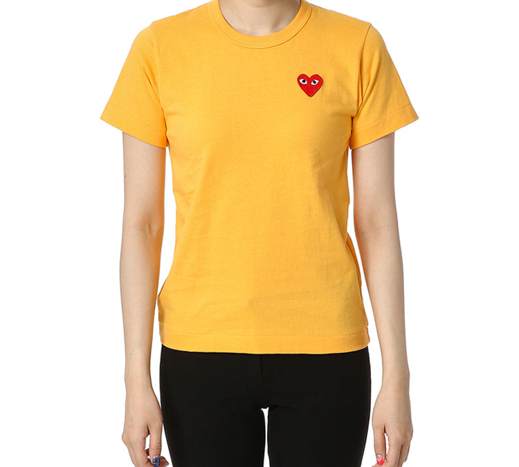 (WMNS) COMME des GARCONS PLAY Mini Logo Tee 'Yellow' AZ-T211-051-2