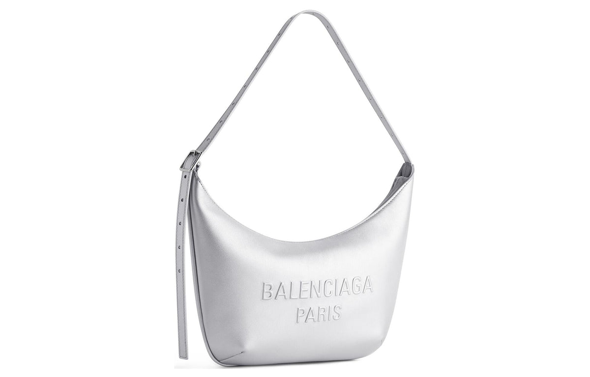 (WMNS) Balenciaga Mary-kate Sling Bag Metallized 'Silver' 7717332AAKE8110