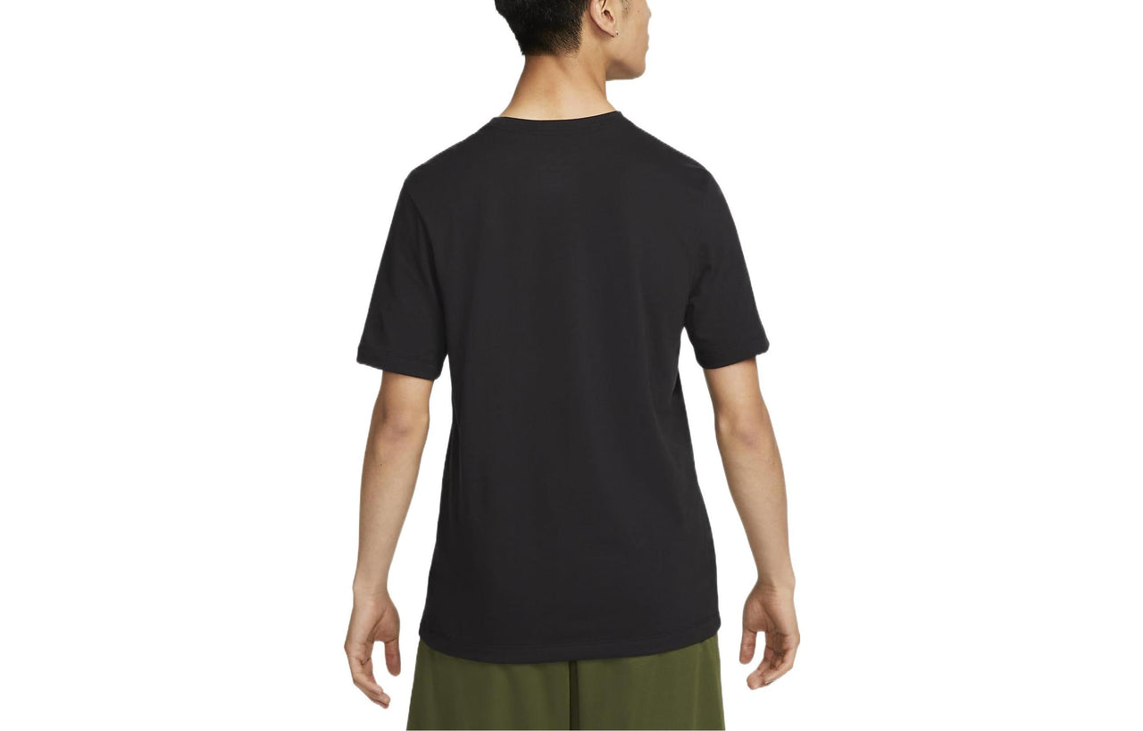Men's Nike Camouflage Logo Printing Casual Round Neck Short Sleeve Black T-Shirt DR7562-010