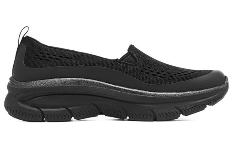 (WMNS) Skechers Modern Dlux Comfort Slip-On Sneaker 'Black White' 158579-BBK