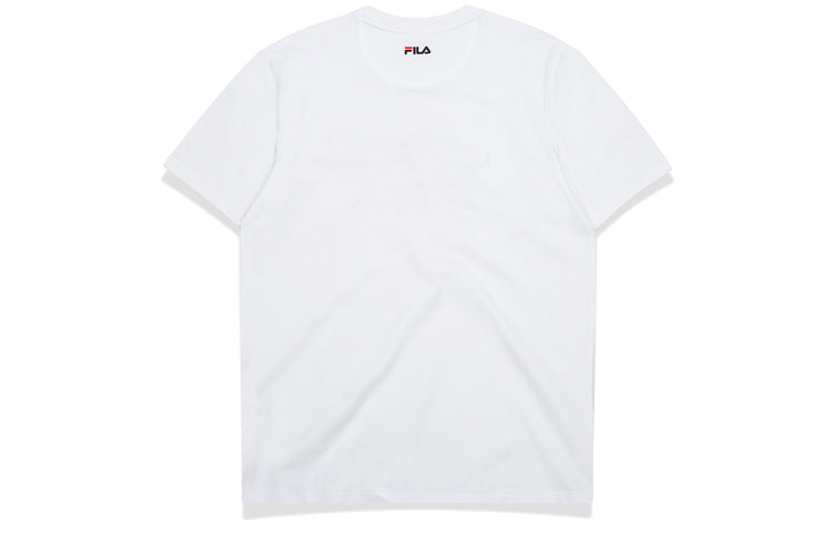 FILA FUSION Alphabet Printing Casual Short Sleeve White T11M031116F-WT