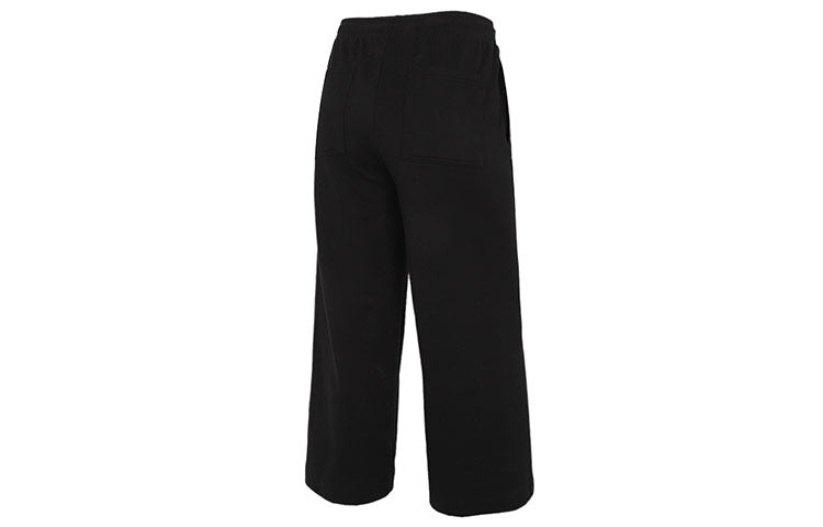 (WMNS) PUMA Logo Printing Knitting Casual Pants Black 532046-01