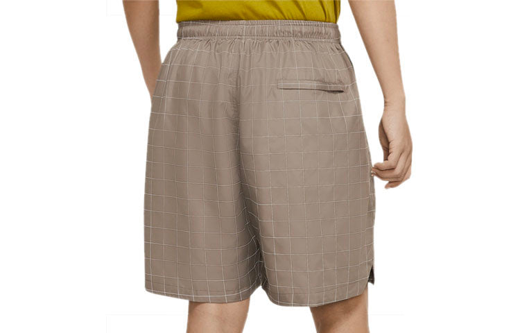 Nike Reflective Loose Plaid Sports Shorts Gray DA1516-040
