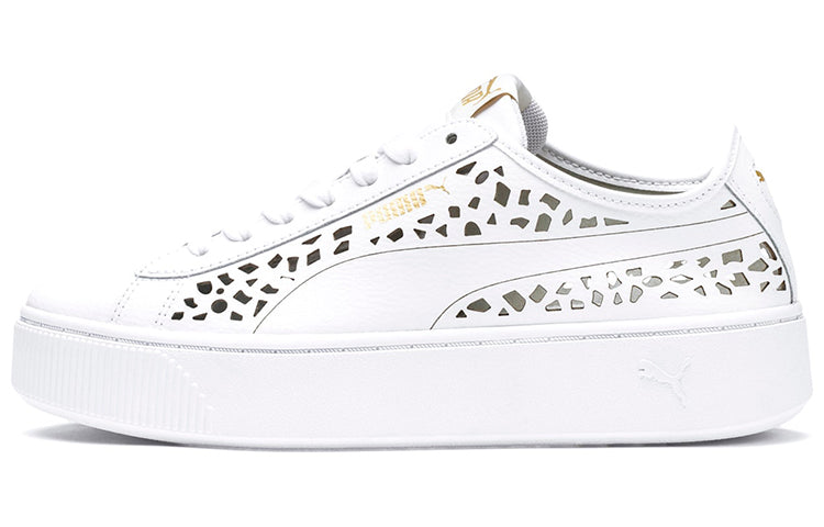 (WMNS) PUMA Vikky Stacked Laser Cut SoftFoam Sneakers White 369378-02
