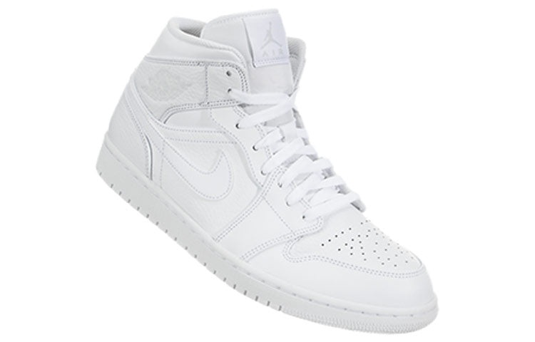 Air Jordan 1 Mid 'Triple White 2018' 554724-109