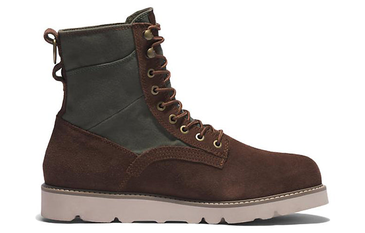 Timberland Vibram Waterproof Leather and Fabric Boots 'Dark Brown Suede' A5M9G931