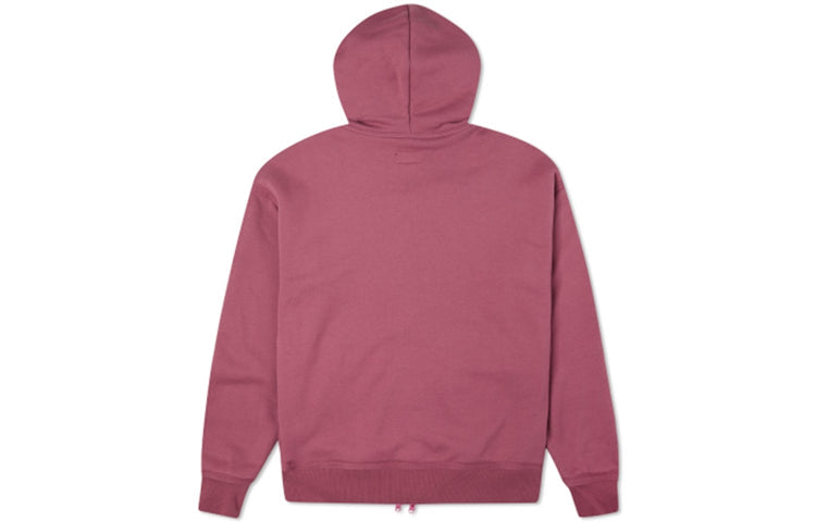 Converse Retro Solid Color Loose Hooded Jacket Red Purple 10022002-A05
