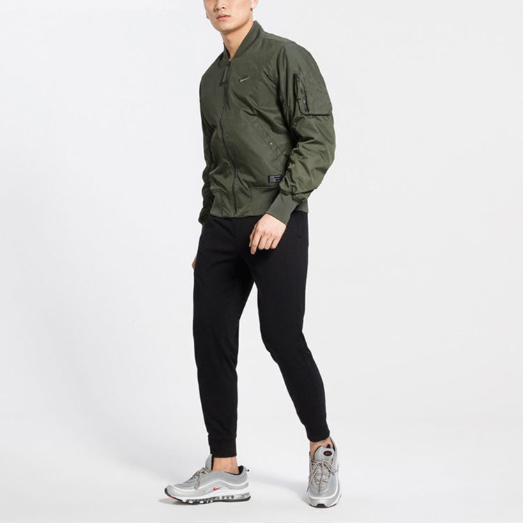 Nike Woven Stand Collar Casual Jacket Green Army green BV2966-325