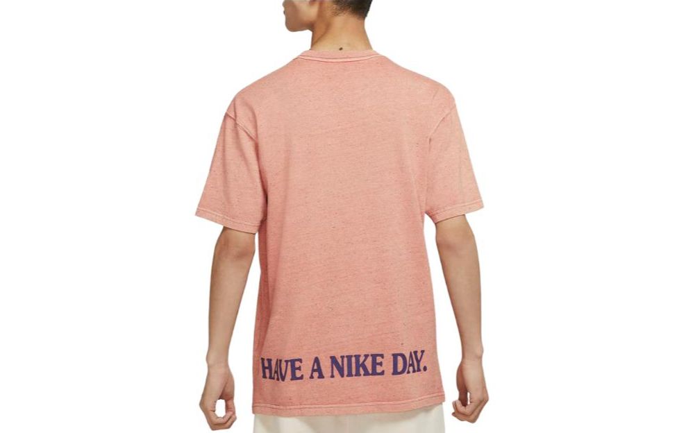 Men's Nike Daisy Round Neck Pullover Short Sleeve Rock Pink T-Shirt DM6334-693