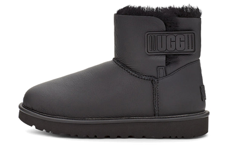 (WMNS) UGG Mini Bailey Logo Strap 'Black' 1123623-UMBL