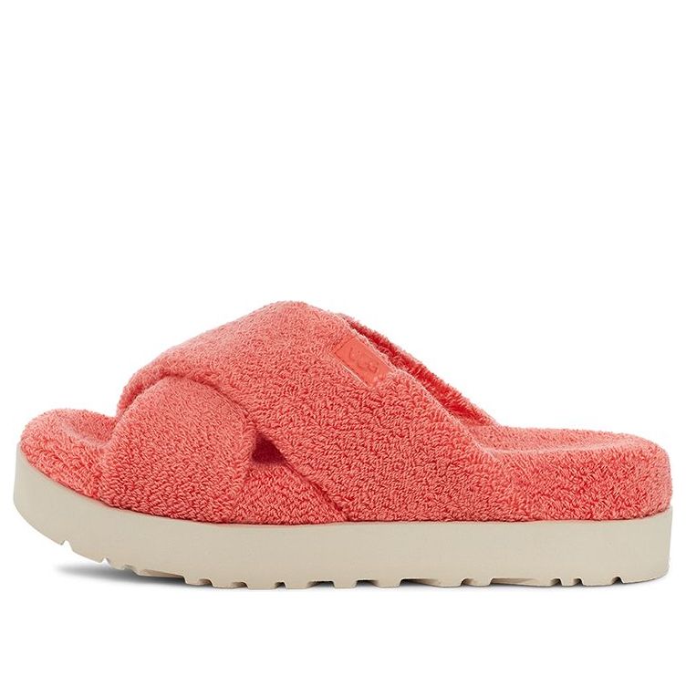 (WMNS) UGG Fuzz Sugar Terry Cross Slide 'Pink' 1126385-PBLSS