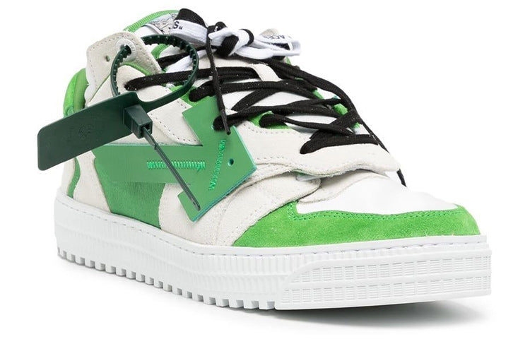 Off-White Out Of Office Low-Top Sneakers 'Green White Black' OMIA244F22LEA0010155