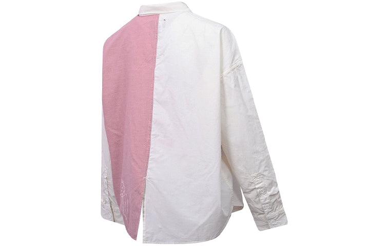 (WMNS) Converse Flowers Small Logo Colorblock Long Sleeves White Pink Shirt 10022971-A01