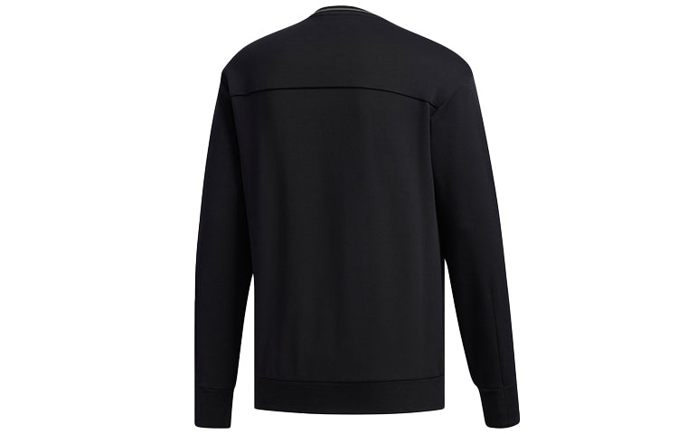 adidas WJ SWT LOGO Casual Sports Round Neck Pullover Black FM9345