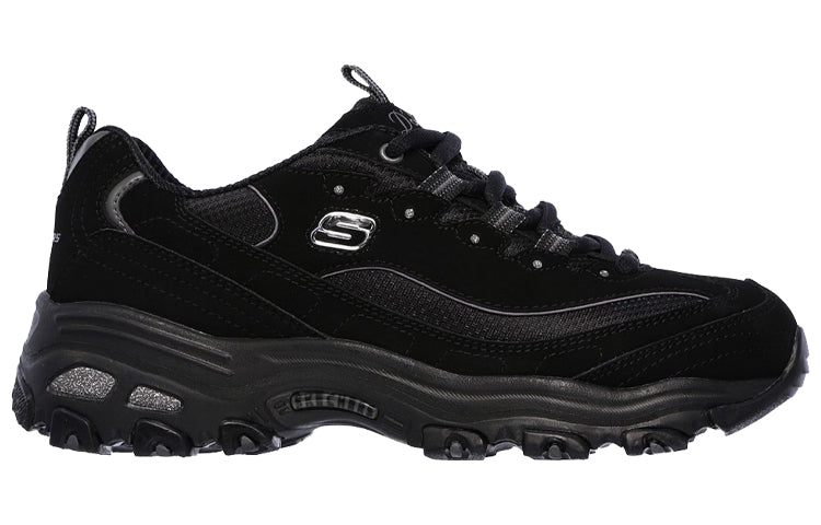 (WMNS) Skechers D lites Sports Shoes Black 11930-BBK