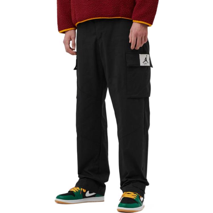Air Jordan Solid Color Label Cargo-style Sports Pants Men's Black DQ7342-010