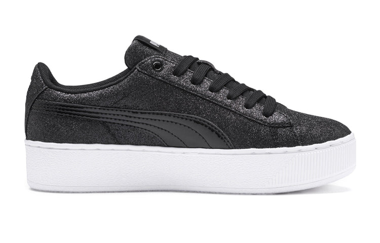 (GS) PUMA Vikky Platform Glitz Sneakers Black 366856-08