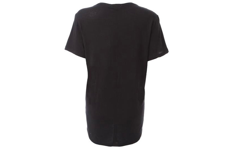 Burberry V-Neck Solid Color Short Sleeve For Black 39733861