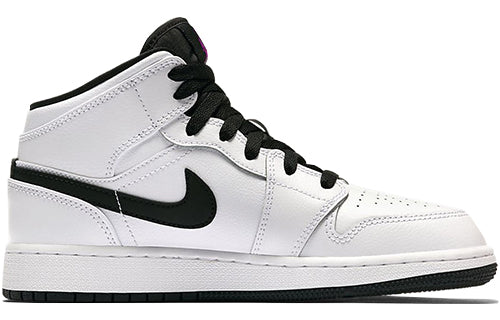 (GS) Air Jordan 1 Mid 'Black Fuchsia Blast' 555112-138