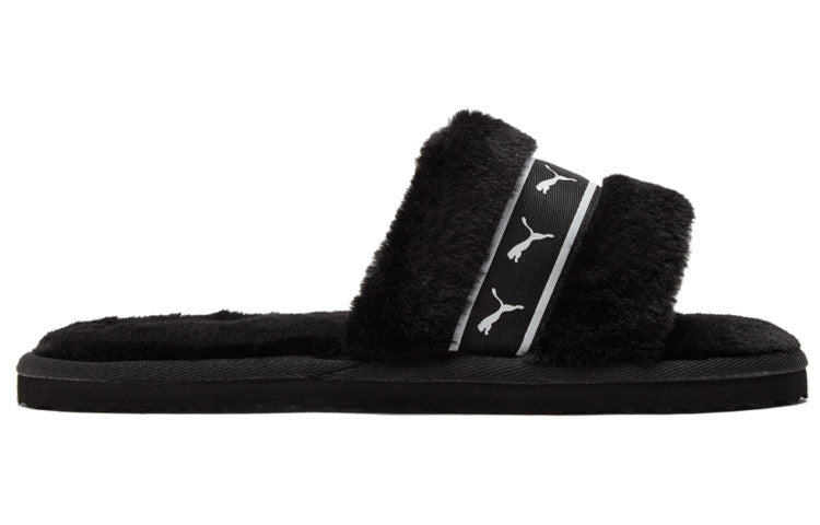 (WMNS) PUMA Fluff Remix Slide 'Black White' 385240-01