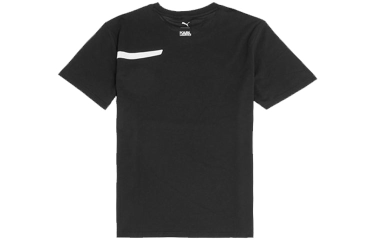 PUMA FENDI Crossover Round Neck Short Sleeve Black 595682-01