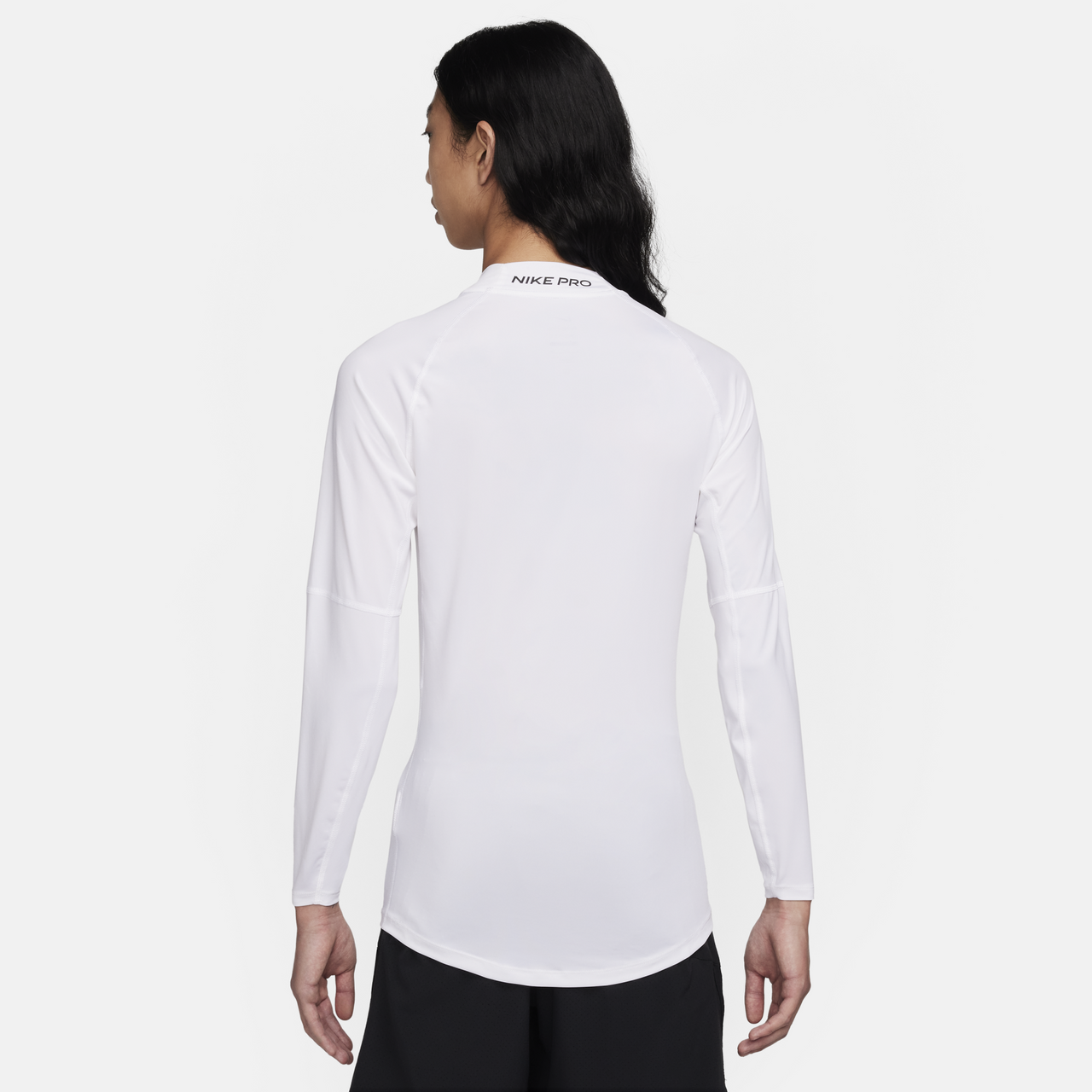 Nike Pro Dri-FIT Fitness Mock-Neck Long T-Shirt 'White' FB7909-100