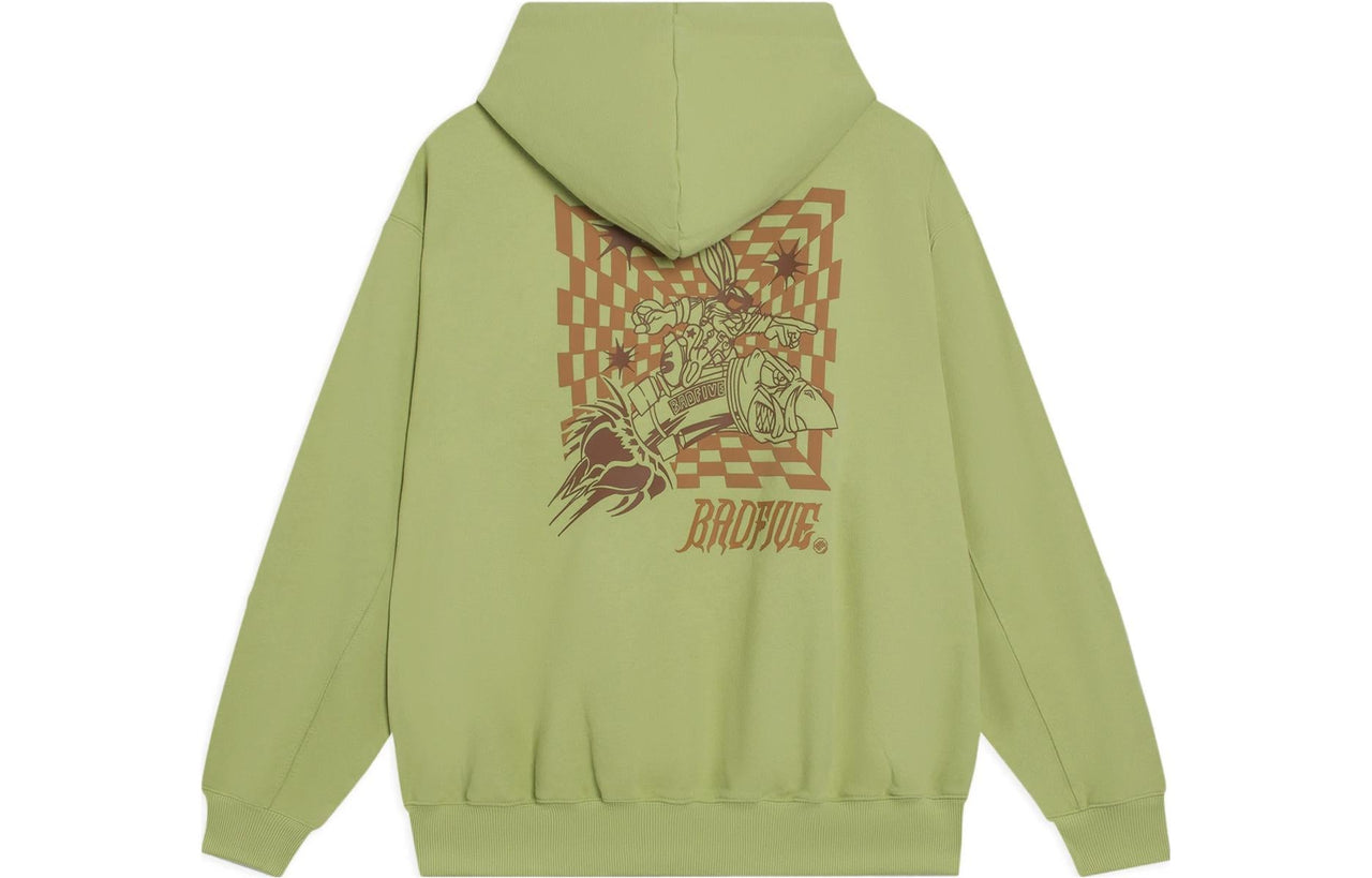 Li-Ning BadFive Cartoon Graphic Hoodie 'Moss Green' AWDT091-5