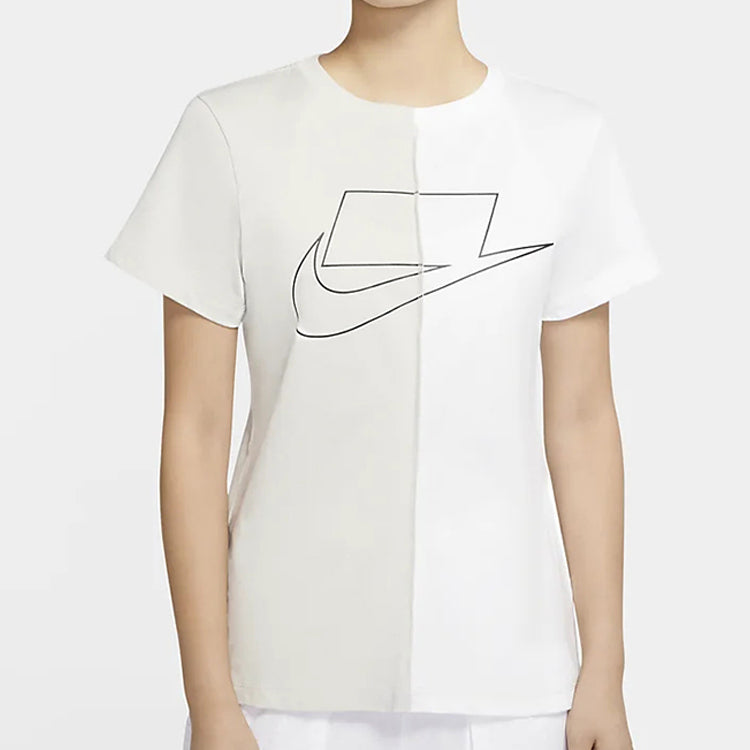 (WMNS) Nike Casual Training Sports Short Sleeve White CU5808-072