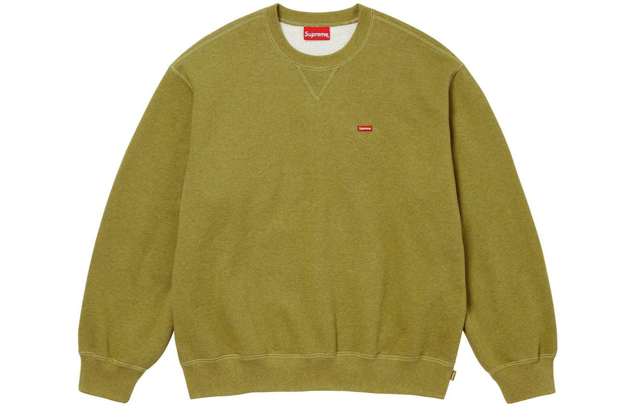 Supreme FW23 Week8 Small Box Crewneck Logo Sweater 'Yellow' SUP-FW23-153